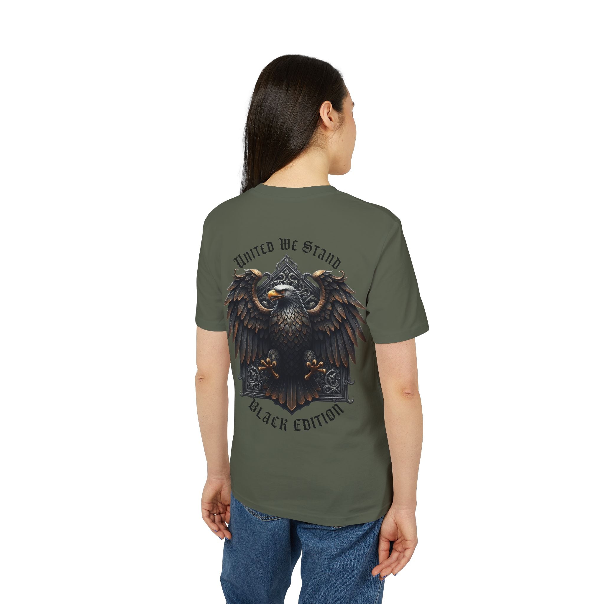Nationalstolz ,, Black Edition" Eagle Graphic T-Shirt (United We Stand)