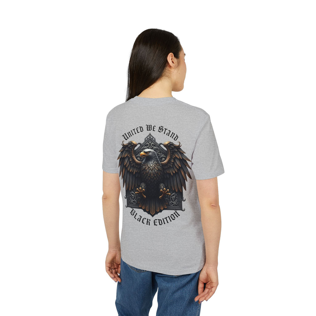 Nationalstolz ,, Black Edition" Eagle Graphic T-Shirt (United We Stand)