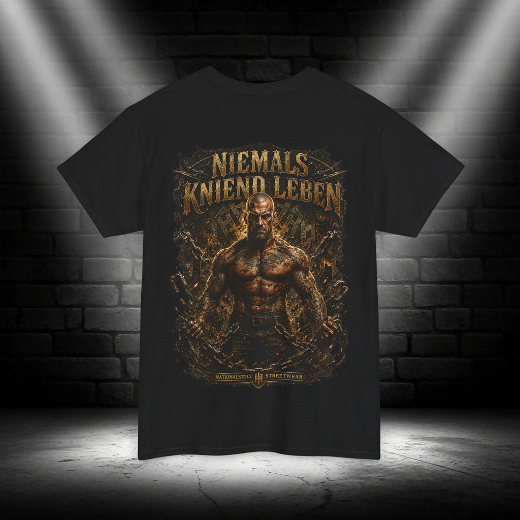 NATIONALSTOLZ T - Shirt - ,,Niemals kniend leben"