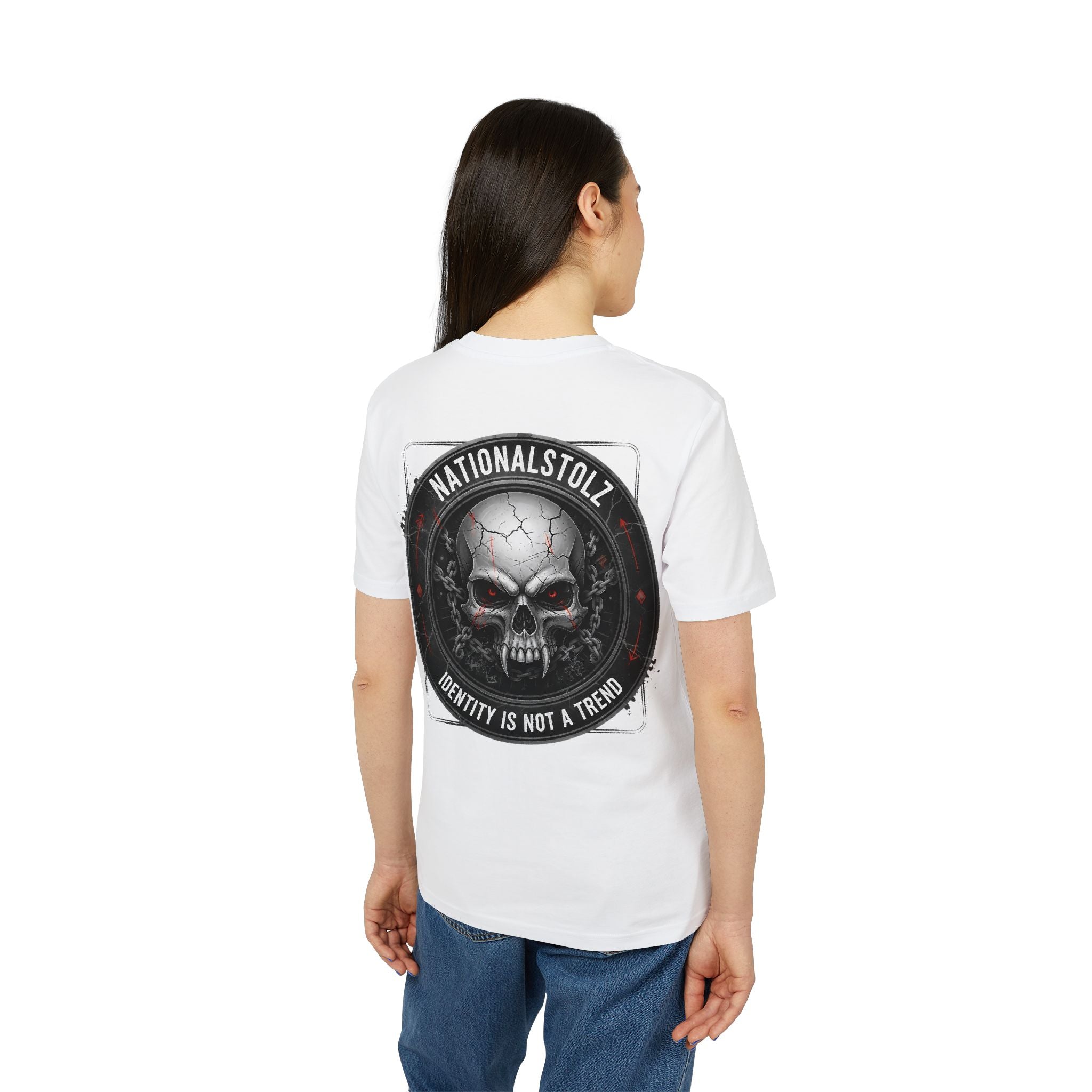 NATIONALSTOLZ Skull T-Shirt UNISEX — "Identity Is Not A Trend"