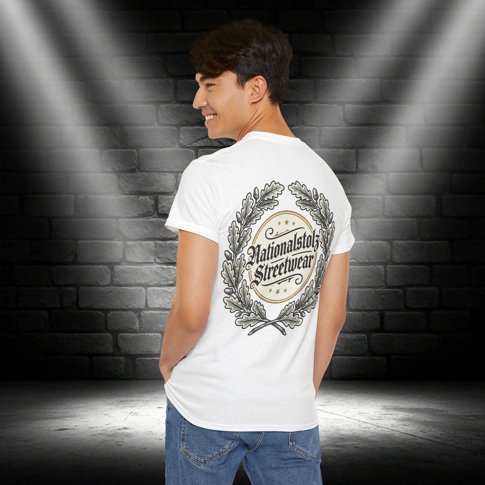NATIONALSTOLZ T - Shirt - ,,Nationalstolz Streetwear Eichenlaub Logo"