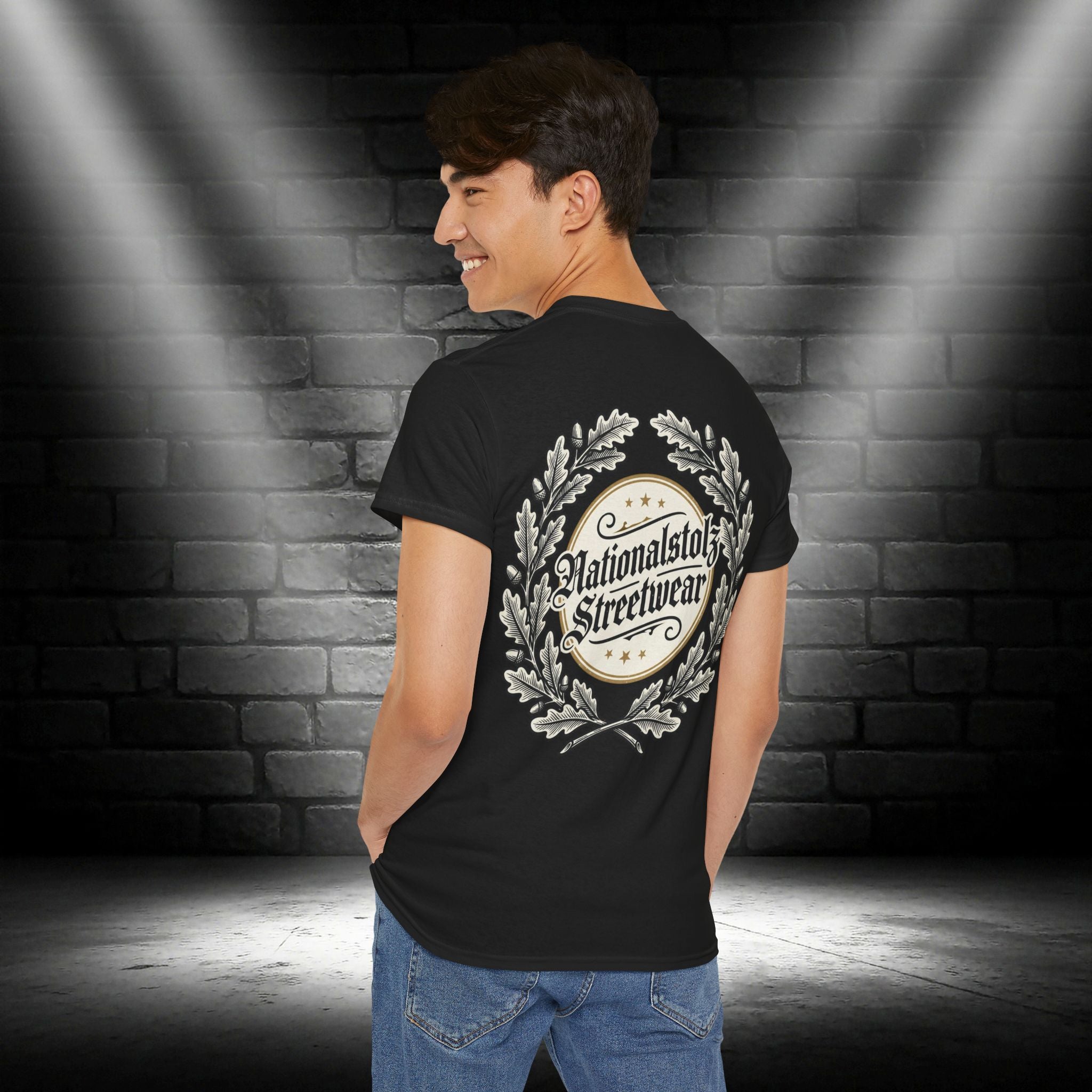 NATIONALSTOLZ T - Shirt - ,,Nationalstolz Streetwear Eichenlaub Logo"