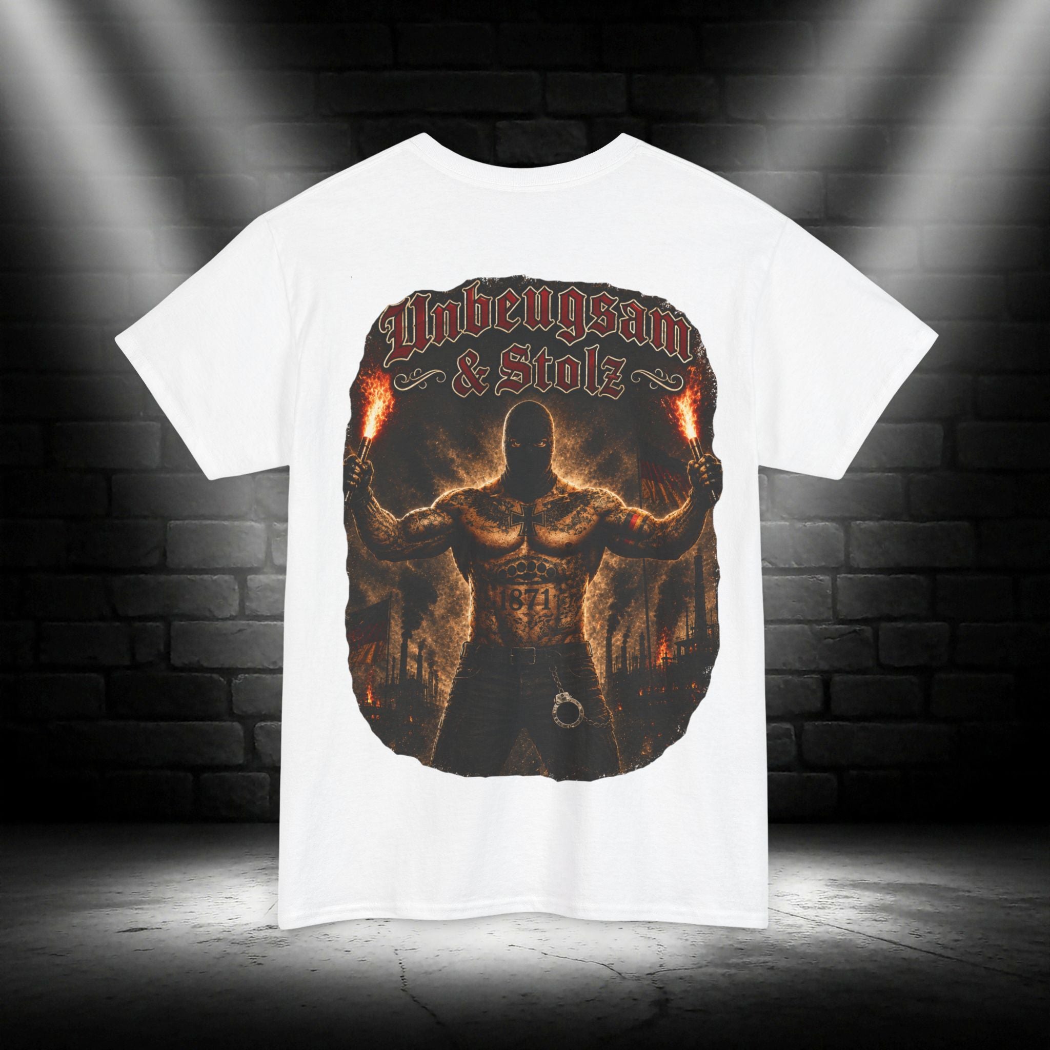 NATIONALSTOLZ T- Shirt ,,Deutsche Jungs" Neue Version -,,Unbeugsam & Stolz"
